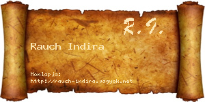 Rauch Indira névjegykártya